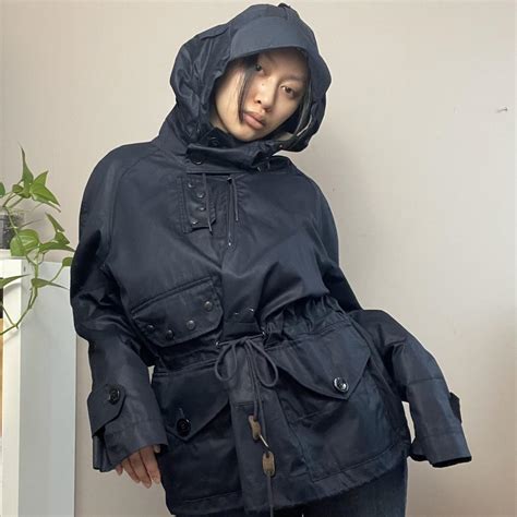 navy burberry brit anorak|clearance Burberry anorak.